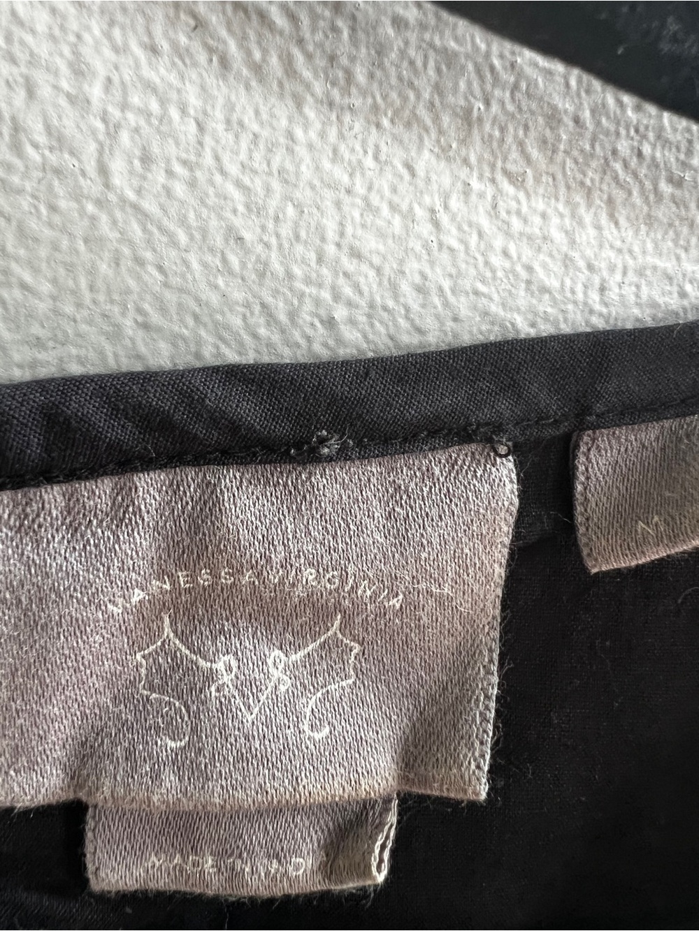 Vanessa Virginia Anthropologie Black Embroidered Beaded Crop Top L - Picture 3 of 5